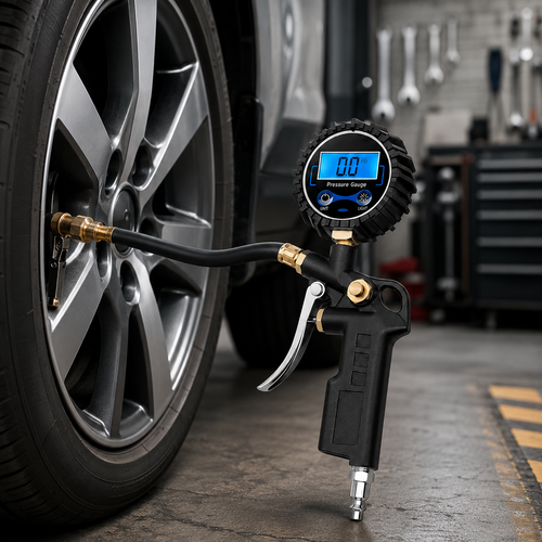 Digital Tire Pressure Gauge with Inflator – 250 PSI