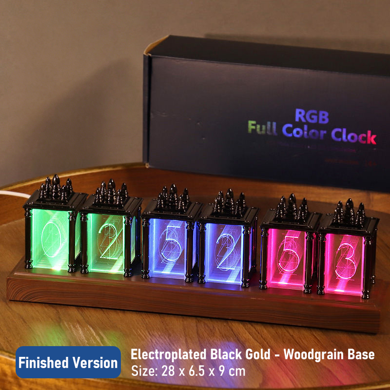 RGB Infinity Glow Tube Clock-A Retro-Futuristic Desk Clock That Brings Your Setup to Life.