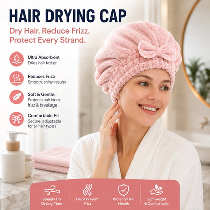 💃Microfiber Hair Drying Cap🤜Say Goodbye to Hair Damage & Frizz!