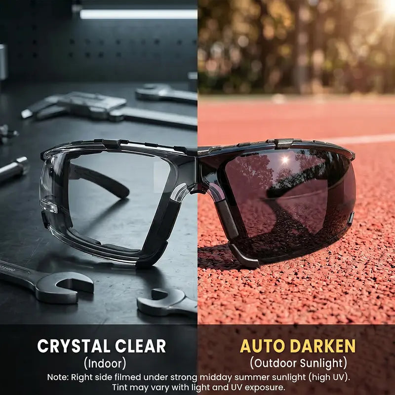 👓 Photochromic Safety Glasses – UV-Responsive Work & Outdoor Protective Eyewear