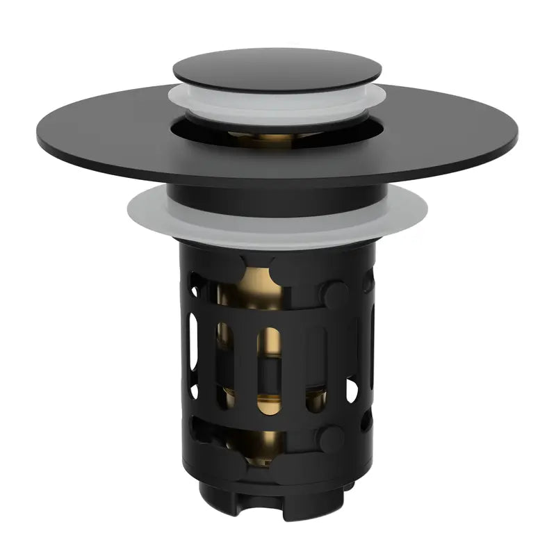 🚿 Smart Sink Drain Stopper With Hair Catcher Basket – No More Clogged Drains