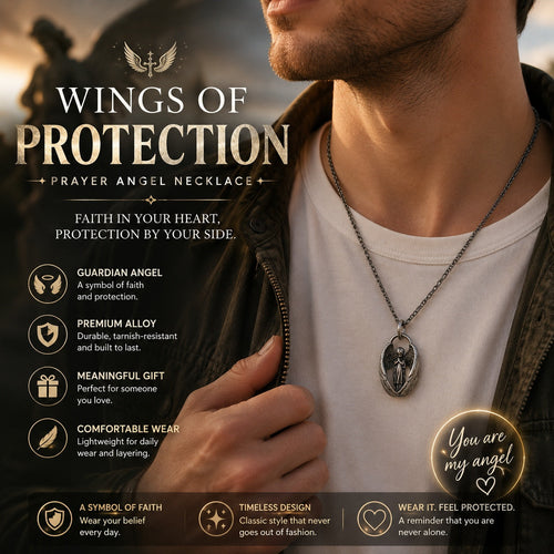 Guardian Angel Wings Necklace|Wear Your Faith. Carry Your Guardian Angel Every Day.