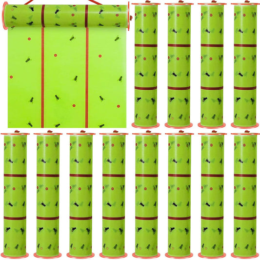 Giant Sticky Fly Traps, Fly Strips for Indoor Outdoor Hanging Flying Tapes Non Toxic Ribbon Fruit Gnat Killer for Mosquito Plants House Horse Stable