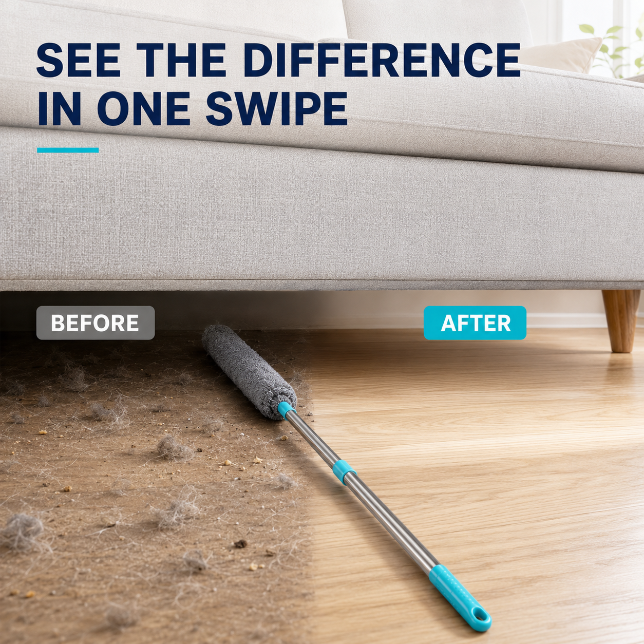 Flexible Microfiber Gap Duster | Bendable Dust Cleaner for Under Furniture, Beds, Sofas & Appliances