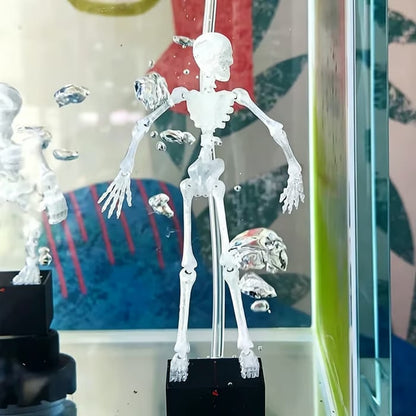 Dancing Skeleton Bubble Aquarium Ornament 🦴💨