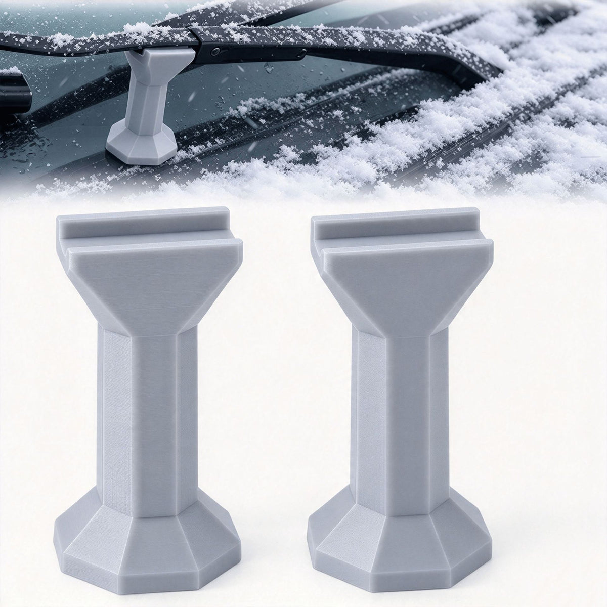 ❄️🚗 Windshield Wiper Anti-Freeze Stands – 2-Pack 3D Printed Wiper Lifters | Snow & Ice Parking Protection, Easy Tool-Free Setup