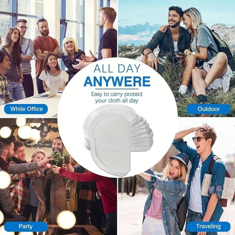 Disposable Underarm Sweat Pads for Clothing — Daily Use, Fitness, Travel