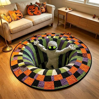 💀🌀3D Skeleton Vortex Halloween Rug