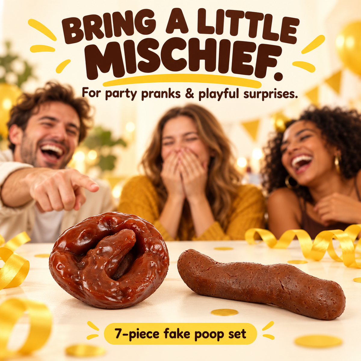 FYY 7-piece realistic fake poop prank set - product image 1