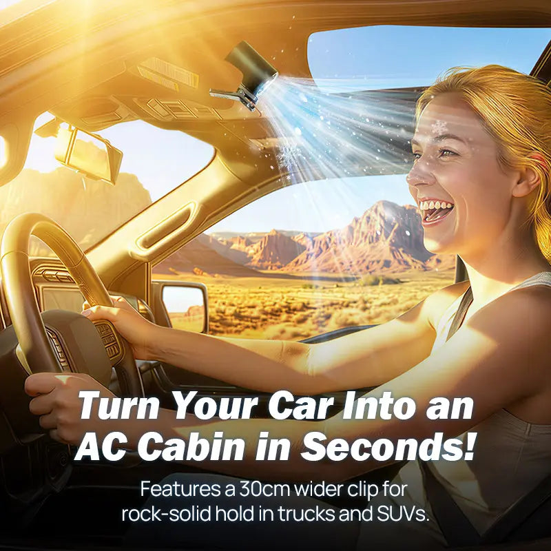 🔥2026 Car Clip On Fan with LED Display