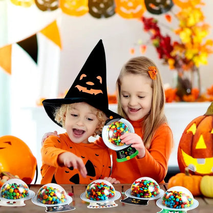 🔥LAST DAY 50% OFF - 🎃🍬30 PCS Halloween Candy Card Kit with Clear Candy Holders & Adhesive Stickers – DIY Trick or Treat Party Favors