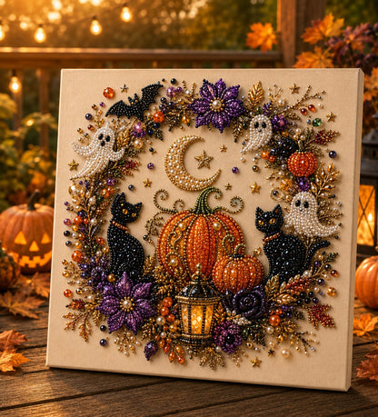 👻✨ Halloween Pearl Art DIY Kit – 3D Spooky Fall Craft & Home Decor🧙
