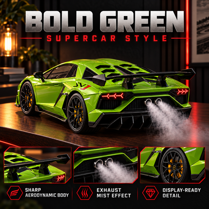 🎁Last day 49% off|🏎️💨 Track-Inspired Sports Car Display Model – Exhaust Mist Effect Collector Decor