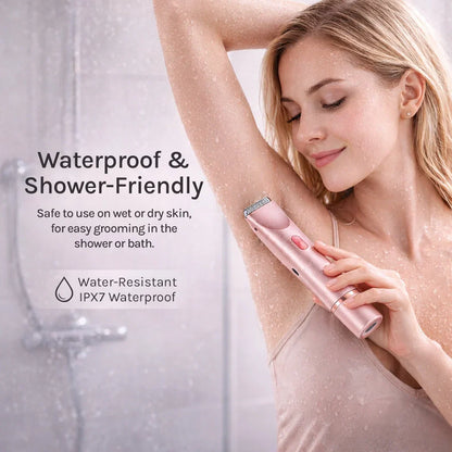 2-in-1 Painless Bikini Trimmer & Precision Shaver for Women