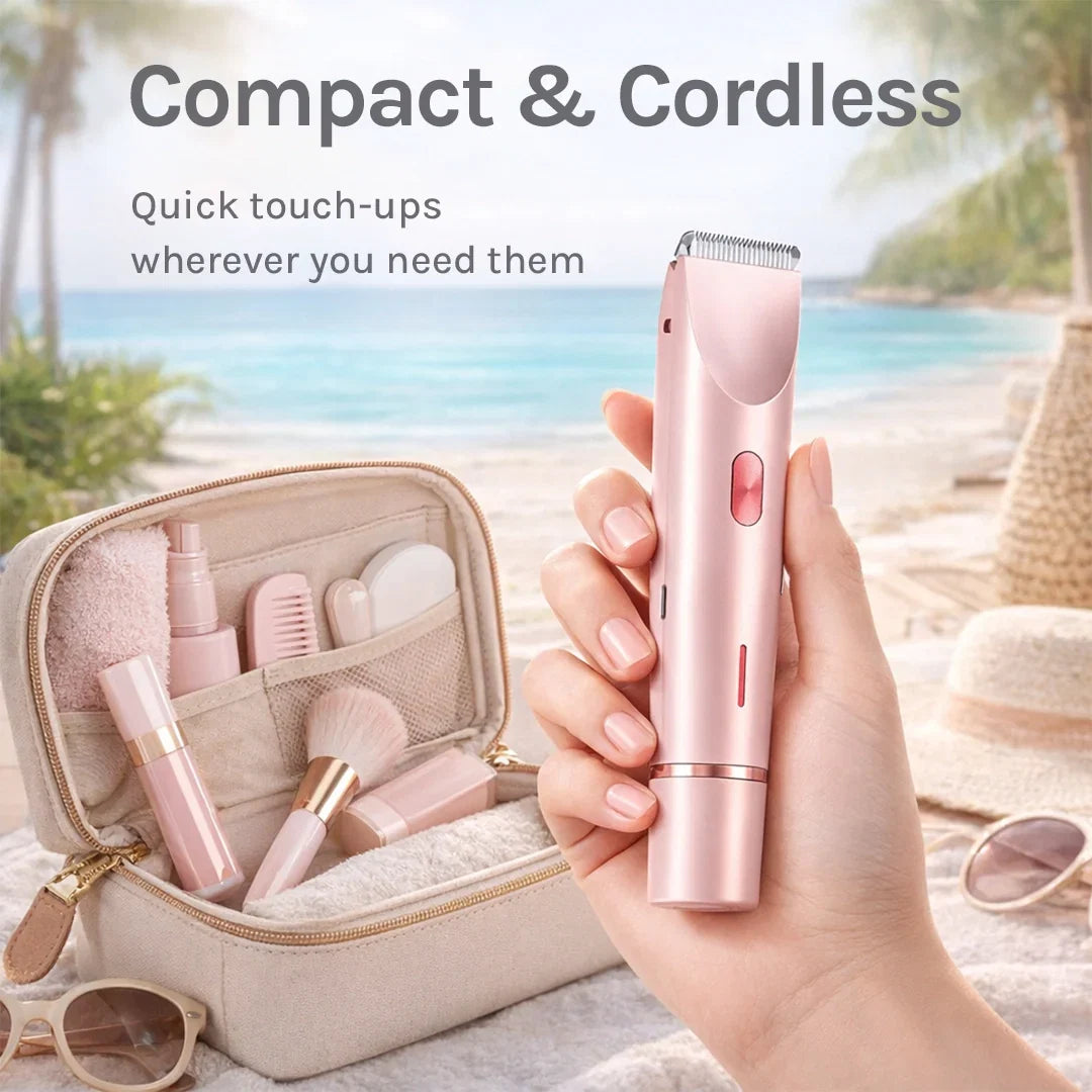 2-in-1 Painless Bikini Trimmer & Precision Shaver for Women