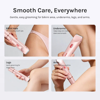 2-in-1 Painless Bikini Trimmer & Precision Shaver for Women