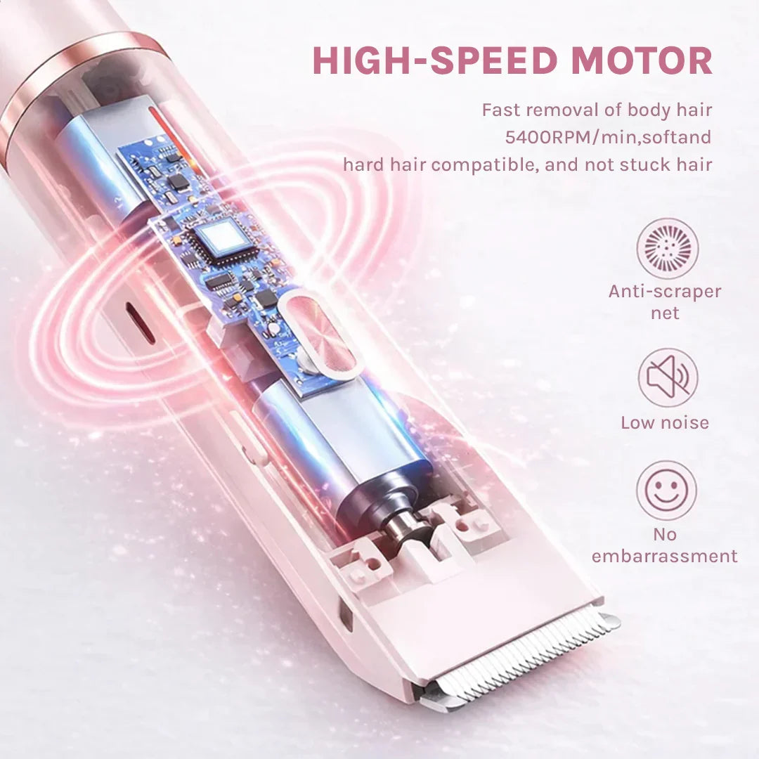 2-in-1 Painless Bikini Trimmer & Precision Shaver for Women