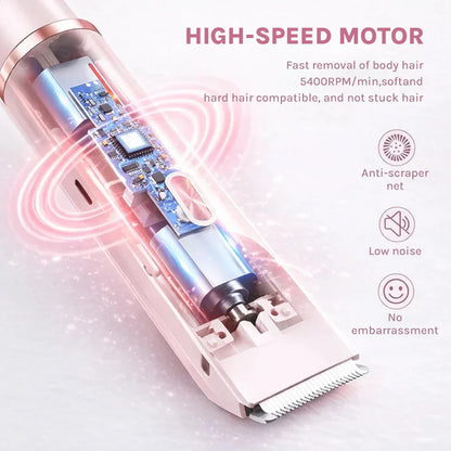 2-in-1 Painless Bikini Trimmer & Precision Shaver for Women