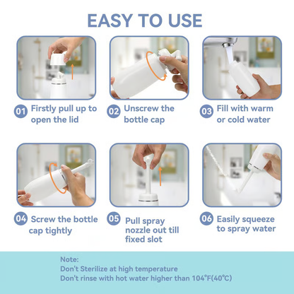 💧Portable Bidet 🧼– 🕌Perfect for Wudu & Daily Hygiene, 13.5 oz, Leak‑Proof