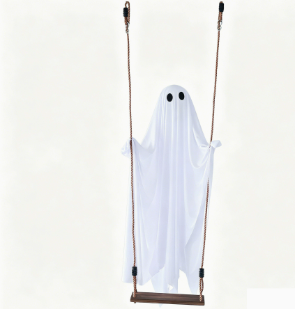 👻Haunted Swinging Ghost Halloween Yard Decoration – Hanging Outdoor Decor