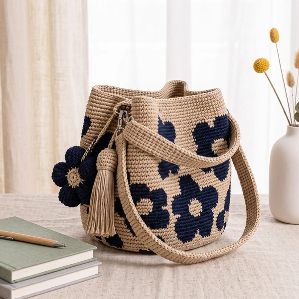 Handwoven Flower Bucket Bag🔥