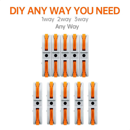 🔥2026 Universal Quick Lever Electrical Wire Connectors (24-12 AWG) Assortment - 20 × Connectors