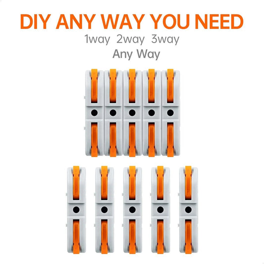 🔥2026 Universal Quick Lever Electrical Wire Connectors (24-12 AWG) Assortment - 20 × Connectors