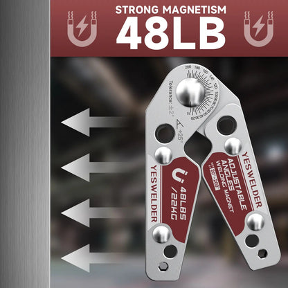 Adjustable Angle Welding Magnet – 20°–200° Magnetic Welding Holder with Locking Hex System