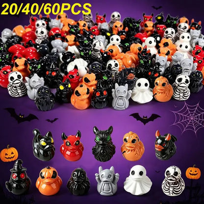 😈Spooky Duck Figurines – Cute Gothic Mini Resin Decor