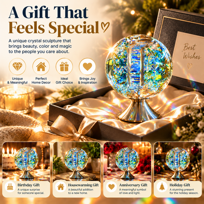 🌈 Crystal Light Sculpture™ – A Stunning Glass Art Piece That Creates Magical Rainbow Reflections