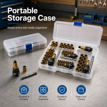 🔩M3–M8 Rivet Nut Installation Kit – Drill Adapter & Nutsert Assortment