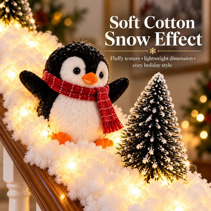 🐧 Lighted Penguin Christmas Stair Decor – 5-Piece Snowy Railing Display