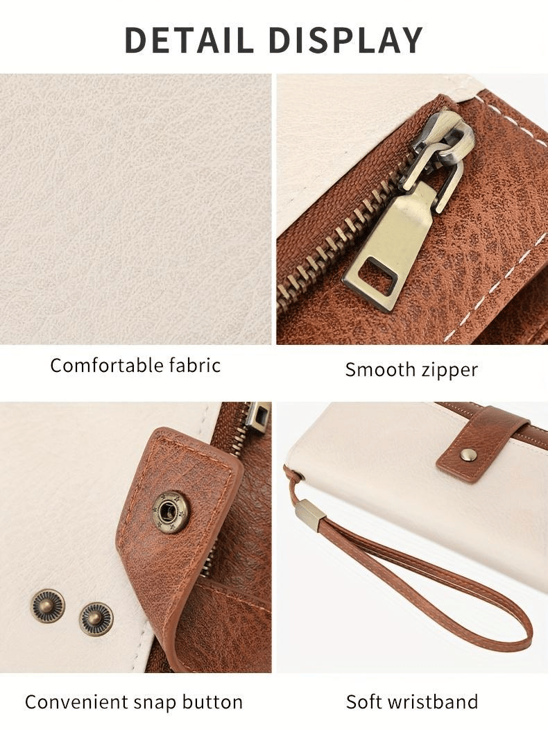 🔥Last Day 49% OFF-Women's long wallet, stylish clutch, elegant solid color RFID blocking wallet
