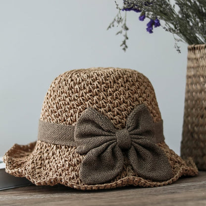 🔥✨Summer Sale 50% OFF|Handmade Vintage Bow Straw Hat