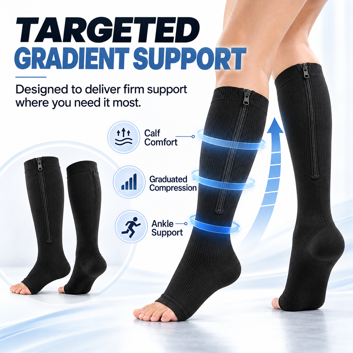😂 Limited Time: 20% OFF –🏃‍♂️ Sports Zipper Socks – Comfort, Support & Easy On/Off