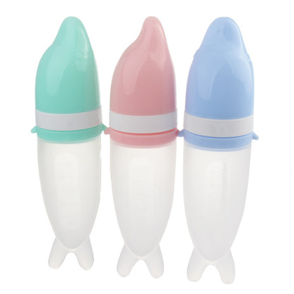 👶💕Soft Squeeze Baby Food Feeder – Refillable Puree Bottle with Protective Cap