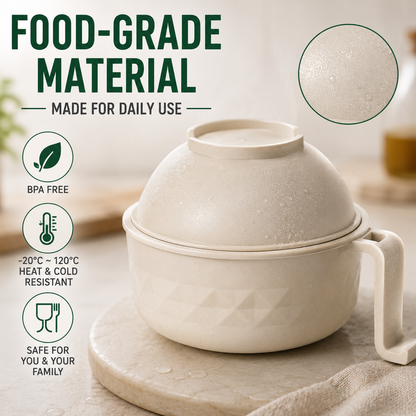 🍜 All-in-One Microwave Noodle Bowl Set | Cook, Drain & Enjoy in Minutes.