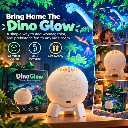 🦖✨ Turn Your Kid's Room Into a Jurassic World! 🌈🌙 DinoGlow™ Dinosaur Projector Night Light 🦕🎁 Magical Bedroom Gift for Kids