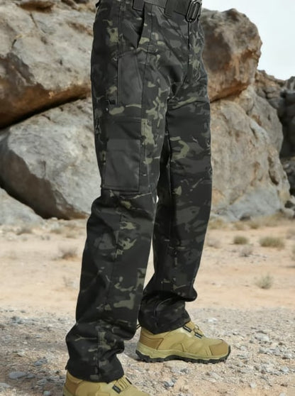 ⚡Hot Sales 49% OFF🔥Men's Solid Color Camouflage Printed Pocket Zipper Waterproof Tactical Work Pants