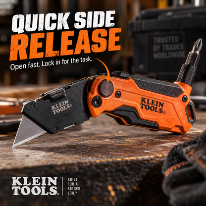 🔧Folding Utility Knife with Built-In Driver – Compact Jobsite Multitool