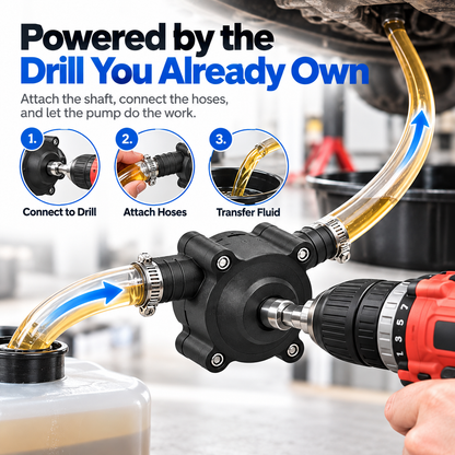 🔧⚡ Drill-Powered Fluid Transfer Pump 🚗💦 – Fast & Easy Oil Changes 🛠️ | Mess-Free Gear Oil & Transmission Fluid Transfer 💪✨