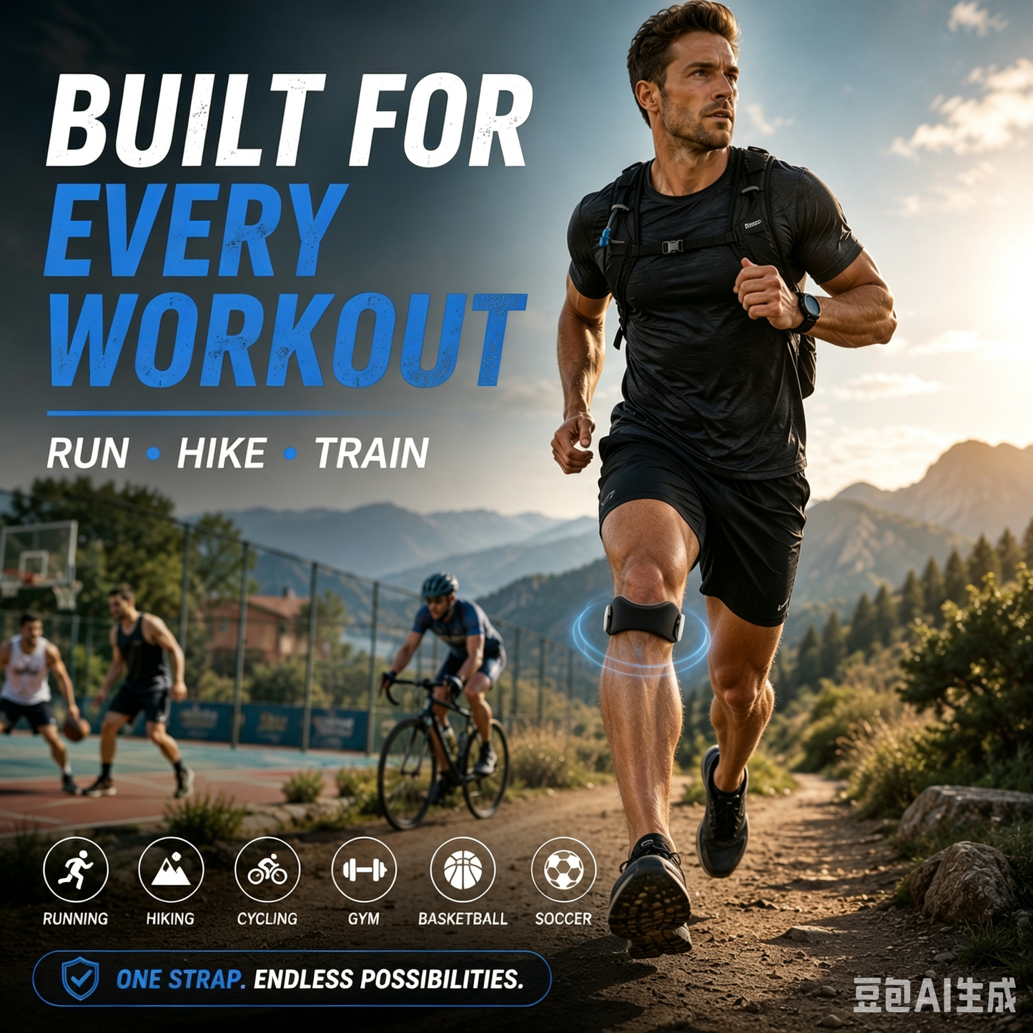 🦵 Patella Knee Strap – Adjustable Silicone Support for Running, Gym & Sports