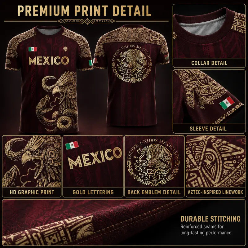 Mexico Heritage Eagle Jersey | Premium Aztec Performance Shirt S-5XL