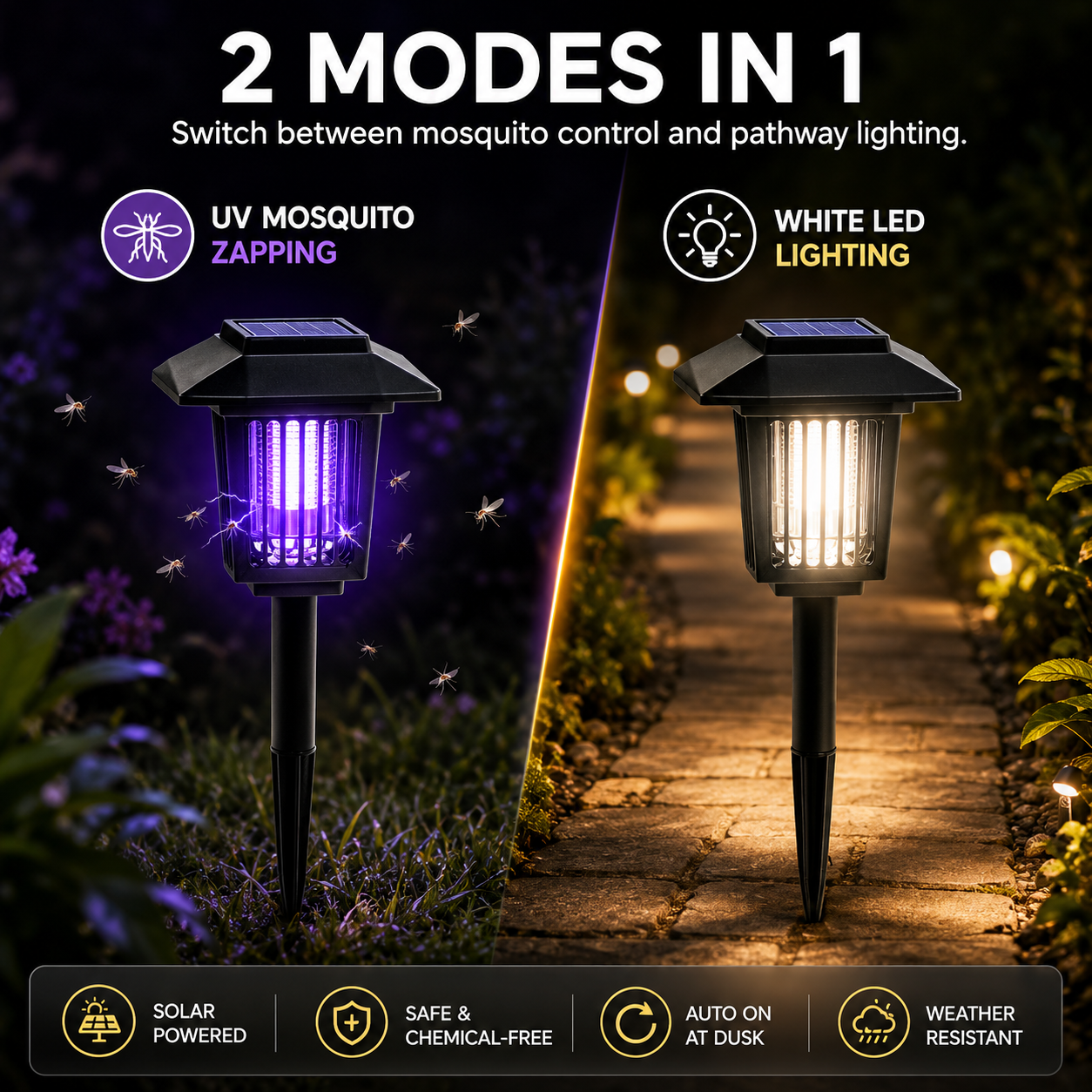 🔥Solar Mosquito Zapper Light