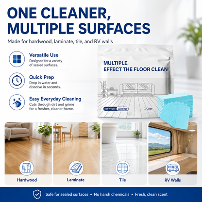 🔥 100-Piece Multi-Surface Floor Cleaning Tablets – Deep Clean for Hardwood, Laminate, Tile & RV Walls✨