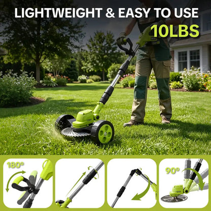 🔥2026 Hot Sale 21V Cordless 3-in-1 Grass Trimmer, Edger & Mini Mower