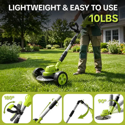 🌿⚡21V 3-in-1 Cordless String Trimmer--Edger & Mini Mower