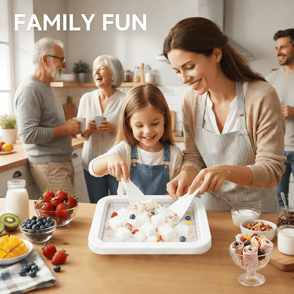 📦Buy 2 Get Free Shipping🎁DIY Rolled Ice Cream Maker – Turn Any Kitchen Into a Dessert Studio