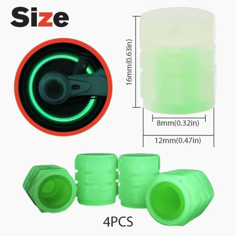 Universal Fluorescent Tire Valve Caps – Protect Valves & Upgrade Your Wheels
