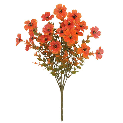 🍂🧡Artificial Autumn Violet Silk Flower Bouquet✨Weatherproof Faux Fall Floral Stems